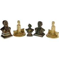 Group of Small Abraham Lincoln Busts & Bookends 