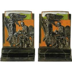 1925-Dated Lincoln Cast "Emancipator" Bookends 