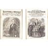Image 1 : Framed Pair of 1860 Harper's Weekly Magazines 