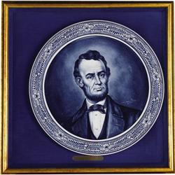 Abraham Lincoln: A Big Hand-Painted Delft China 