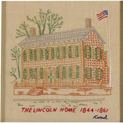Hand-sewn Representation of Lincoln Home 