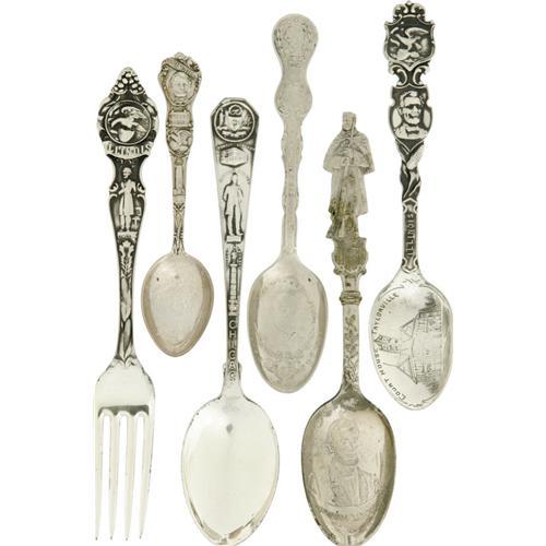 Ten Abraham Lincoln Related Souvenir Spoons