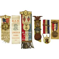 Set of 6 Ornate G.A.R. Medals 