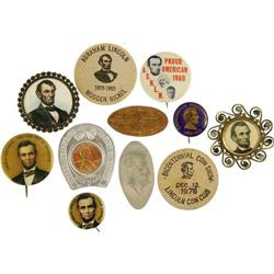 Lincoln Celluloids and Cased and Rolled Pennies 