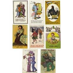 16 Humorous Postcards- English Suffrage 