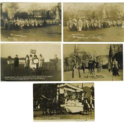 Group of Five American Suffragette Postcards 