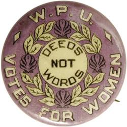 Super Rare W.P.U. Suffrage Pinback 25mm diameter 