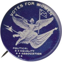 Political Equality Association Suffrage Pinback 