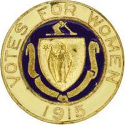 Woman's Suffrage: High Relief Enamel Brass Pin 