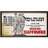 Image 1 : Spectacular WWI Suffrage Trolley Sign 