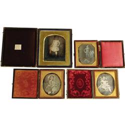 Group of Four Child Daguerreotype Portraits 