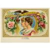 Image 1 : American Beauties 1893 Sample Cigar Label 