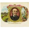 Image 1 : August Belmont Cigar Label w/ Horse Racing Scene 