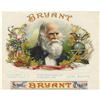 Image 1 : Bryant 1899 Sample Cigar Label by Schmidt & Co 