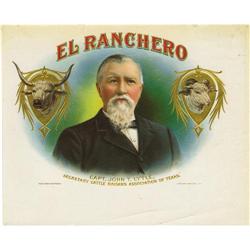 El Ranchero Cigar Labels by George Schlegel 