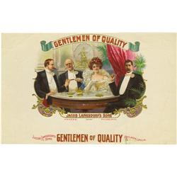 Gentlemen of Quality Cigar Label 