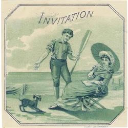 Invitation Sample Cigar Label by Johns & Co. 