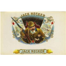 Jack Necker Bird Hunting Cigar Label. 