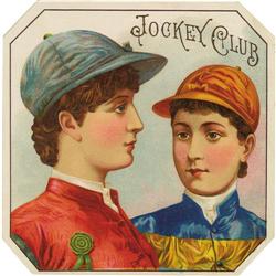 Jockey Club Horse Racing Cigar Label. 