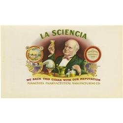 La Sciencia Cigar Label by the Calvert Lith. Co. 