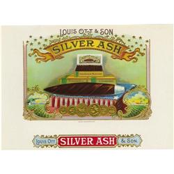 Silver Ash Cigar Label by Louis Ott & Son, 1901. 