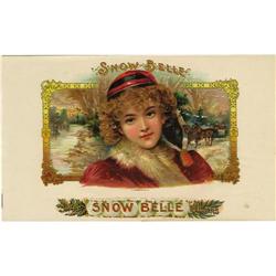 Snow Belle Cigar Label by O. L. Schwencke, NY 