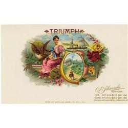 Triumph Sample Cigar Label by O. L. Schwencke, 