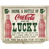 Image 1 : Rare 1916 Coca-Cola Cardboard Advertising Sign 