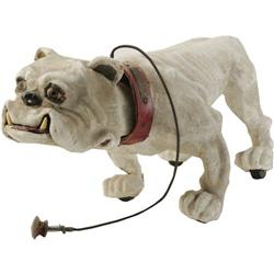 Bulldog Mascot Papier-mâché Pull Toy 