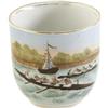 Image 1 : Circa 1840s Handpainted Rowing Porcelain Cup 