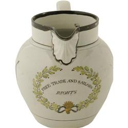 Outstanding Multicolor War of 1812 Pitcher 