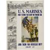 Image 1 : Marine Corps Poster "First to Hoist Old Glory" 