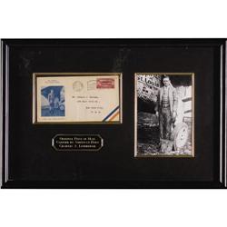 Framed Lindbergh Cover and Photograph 