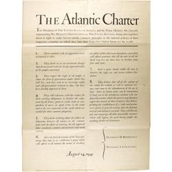 Rare Atlantic Charter Broadside 