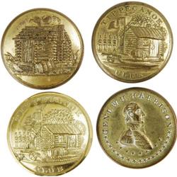 4 Buttons 1840 Van Buren and Harrison Campaign 