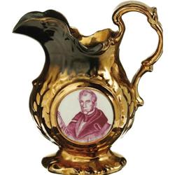 William Henry Harrison Copper Luster Pitcher 