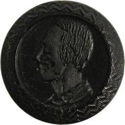 Rare Henry Clay Button Molded From Black Horn 