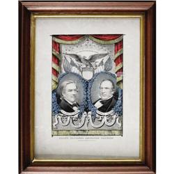 1856 Know-Nothing Currier Lithograph. 