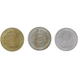 Three 1860 Election Abraham Lincoln Medallions. 