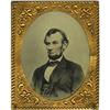 Image 1 : Abraham Lincoln Tintype in Brass Frame. 