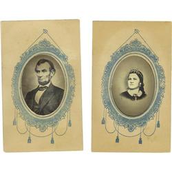 Matching Tintypes- Abraham and Mary Todd Lincoln 