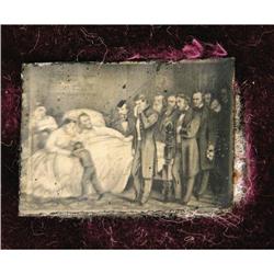 Lincoln's Death Scene Cased Gem Tintype 