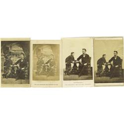 Abraham Lincoln & Son, Thad: Four CDVs 
