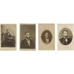 Four Views of Abraham Lincoln - Cartes de Visite 