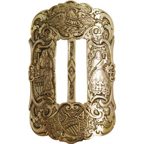 Superb 14K Gold Civil War Sash Buckle