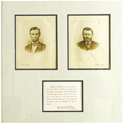 Rare Lincoln and Grant Engraved Portraits 