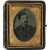 Image 1 : George B. McClellan 1/9 Plate Ambrotype in Case. 