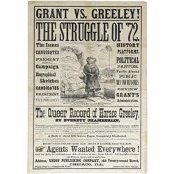 Anti-Horace Greeley: Fantastic Large 1872 Poster 