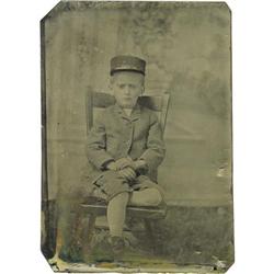 James G. Blaine: Tintype of a Youth Supporter 