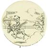 Image 1 : Large 1908 Bryan and Taft Cartoon Button 